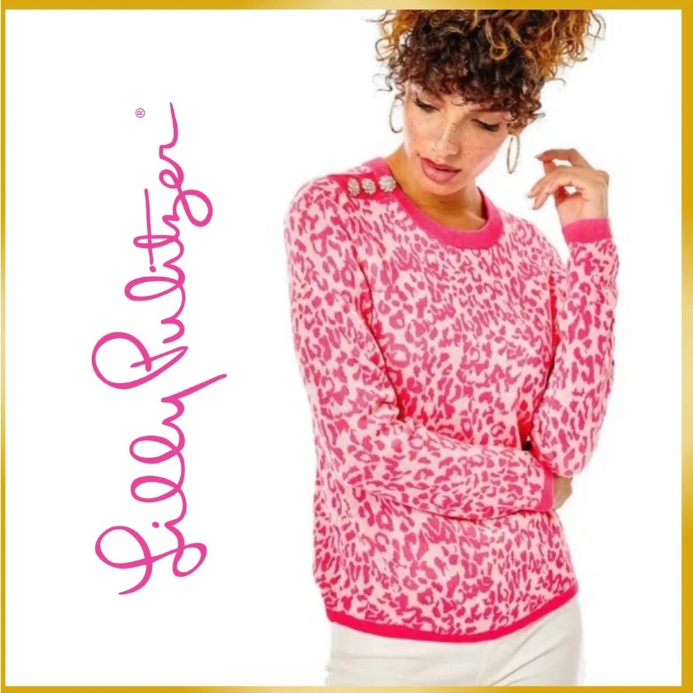 Lilly Pulitzer / Morgen Jacquard Sweater / Pink Topaz /My Favorite Spot 💗 Small